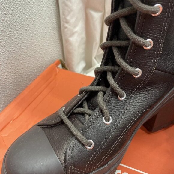 Converse Chuck 70 De Luxe Heel Leather Boot US W7 Black - Picture 10 of 11